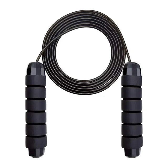 With Ball Bearings Adjustable Tangle-Free Speed Wire Jump Rope Workout with Foam Handles for Fitness Home Workouts and Slim Body