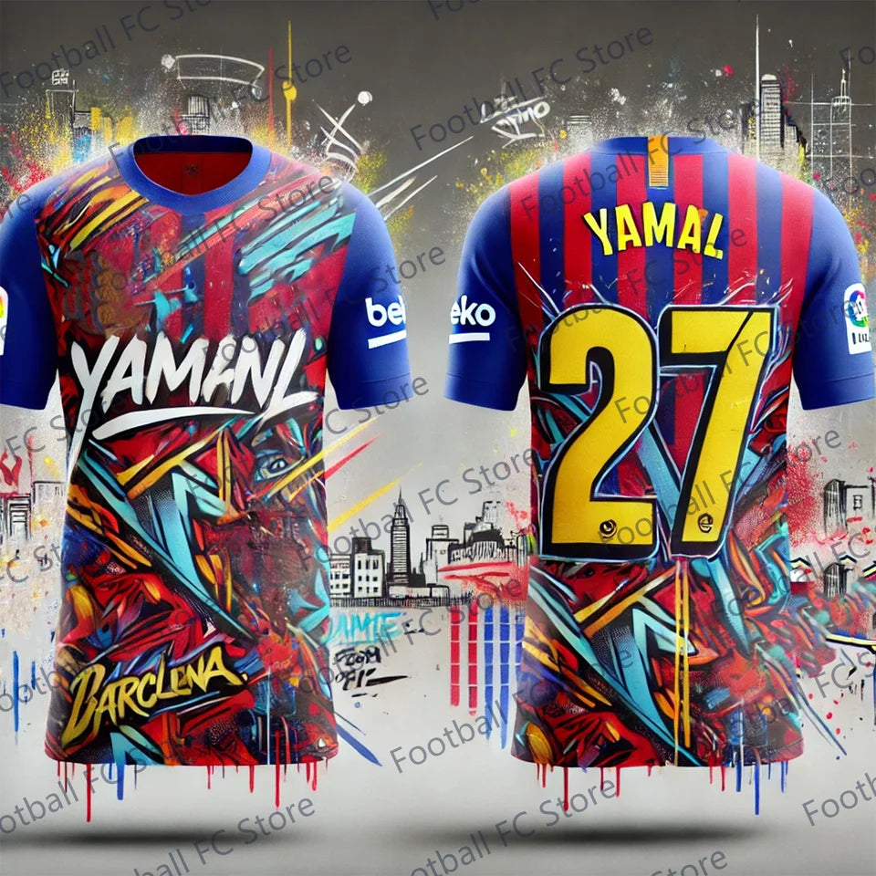 New 24-25 Summer Lamine YamalJersey  CHATGPT Intelligent Design Edition Jersey Special Soccer Jersey For Kids/Adult Kit